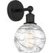 Edison Athens Deco Swirl 1 Light 6 inch Matte Black Sconce Wall Light