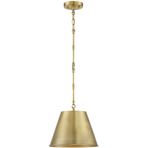 Alden 1 Light 12 inch Warm Brass Pendant Ceiling Light
