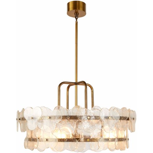 Cascade 4 Light 35 inch Clear Chandelier Ceiling Light