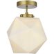 Lawrence 1 Light 10 inch Satin Gold Flush Mount Ceiling Light