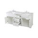Franklin 72 X 22 X 35 inch White Bathroom Vanity Cabinet