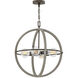 Bodie 4 Light 20 inch Dark Cement with Bronze Indoor Chandelier Ceiling Light