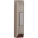 Thin Rectangle Profile Brushed Polished Nickel Push Button