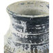 Ragusa Antique White and Blue Drip Outdoor Urn, Large