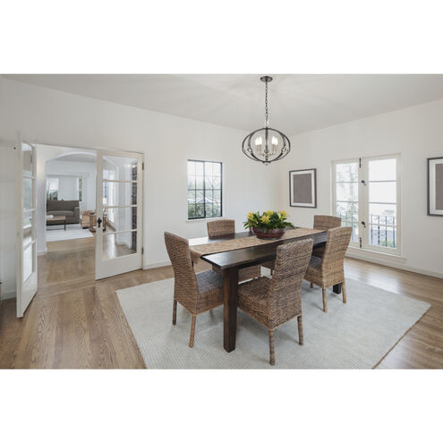 Armstrong Grove 5 Light 20 inch Espresso with Satin Nickel Chandelier Ceiling Light