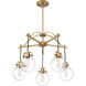 Sidwell 5 Light 26 inch Weathered Brass Chandelier Ceiling Light