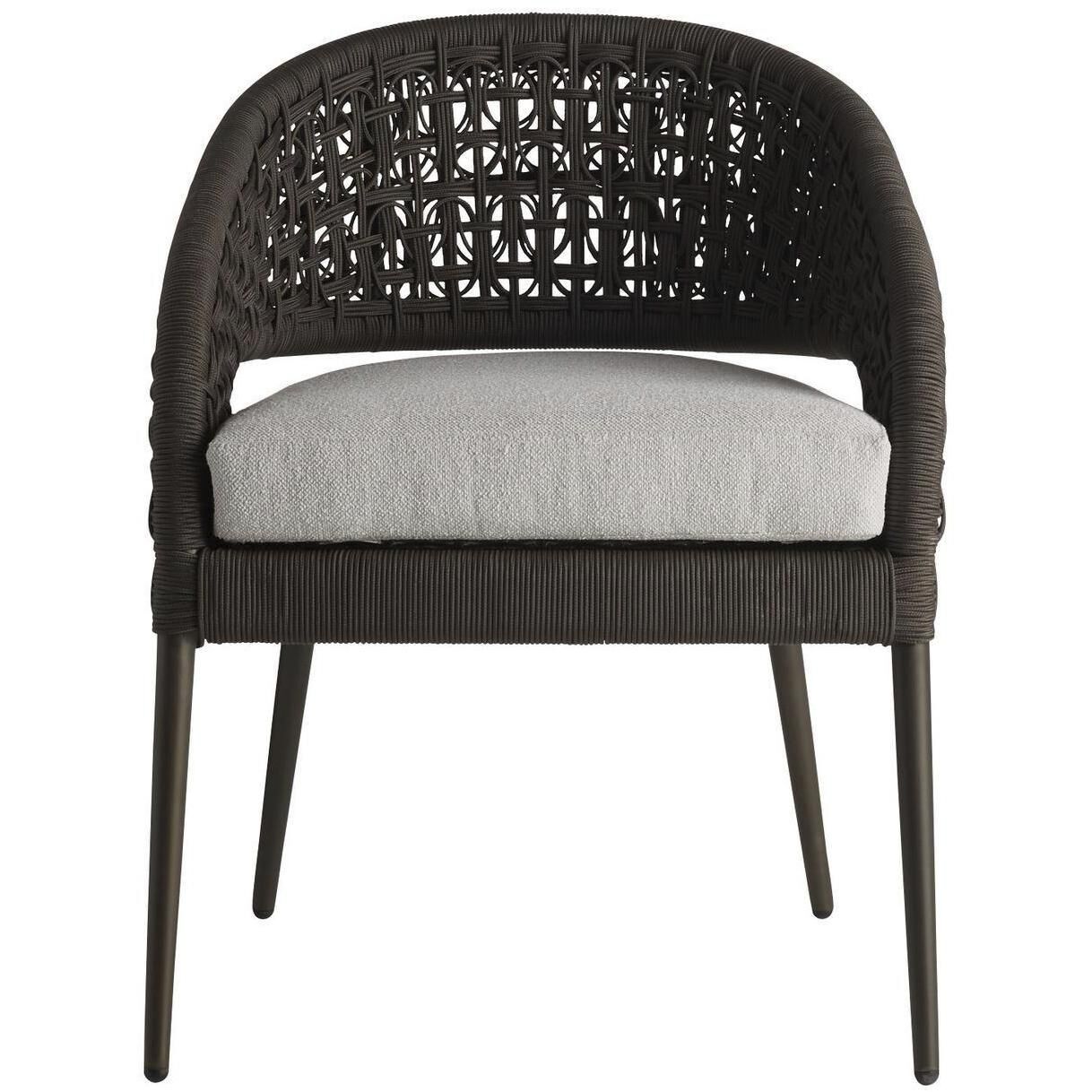 Juri Porpoise and Charcoal Brown with Dark Gray Outdoor Dining Chair