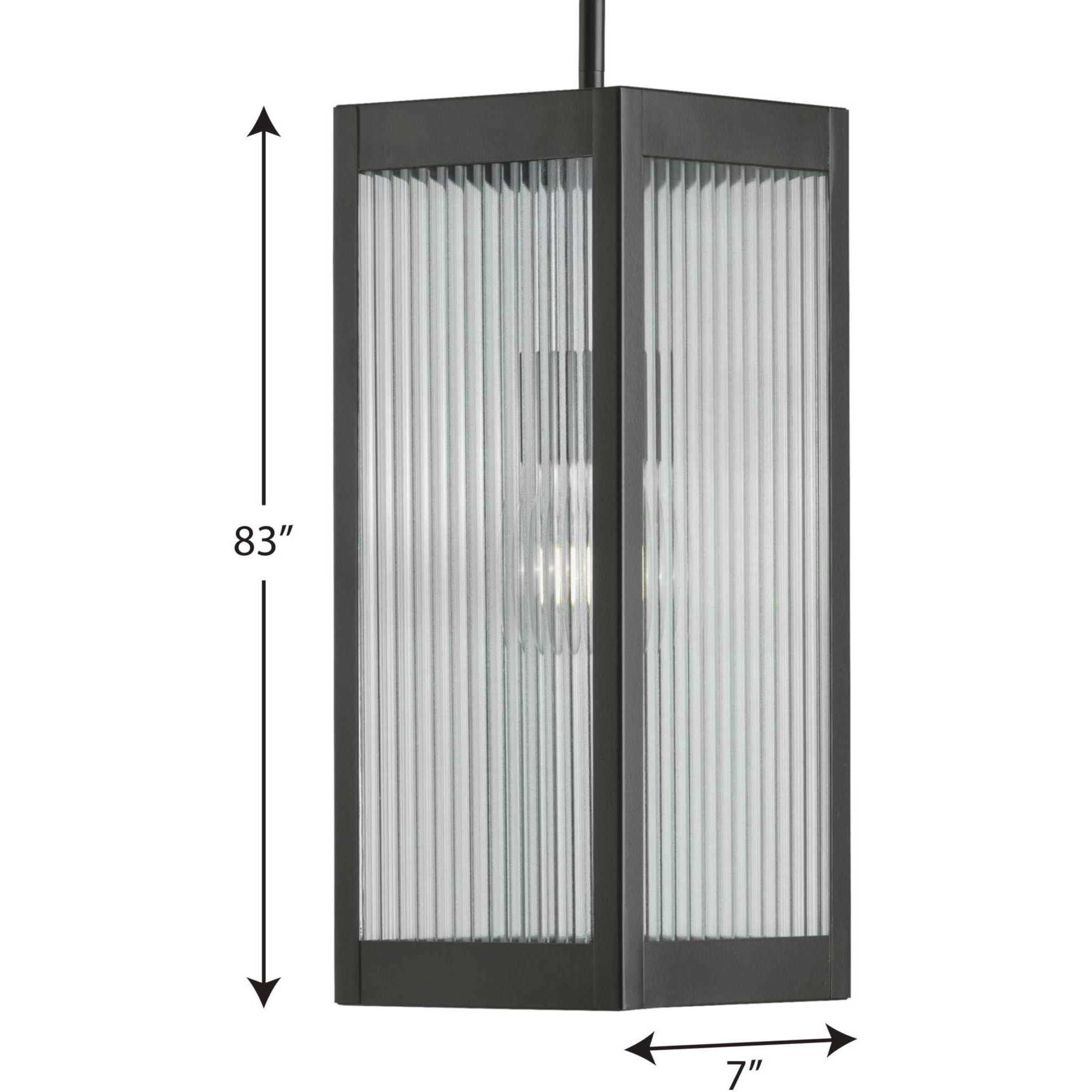 Felton 1 Light 7 inch Matte Black Outdoor Hanging Lantern