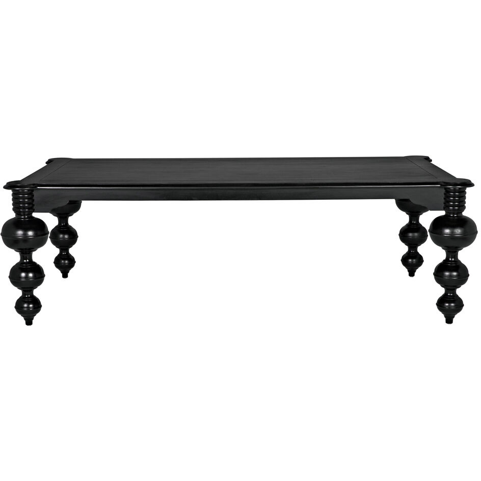 Claudio 99 X 54 inch Hand Rubbed Black Dining Table