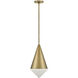 Betty LED 9.5 inch Lacquered Brass Pendant Ceiling Light