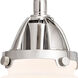 Nouveau 2 Small Canton 1 Light 5 inch Polished Chrome Sconce Wall Light in Matte White Glass