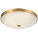 Bella 1 Light 16.5 inch Aged Gold Brass Flush Mount Ceiling Light
