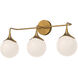Alora Mood Nouveau 3 Light 25.63 inch Aged Gold Bath Vanity Light Wall Light