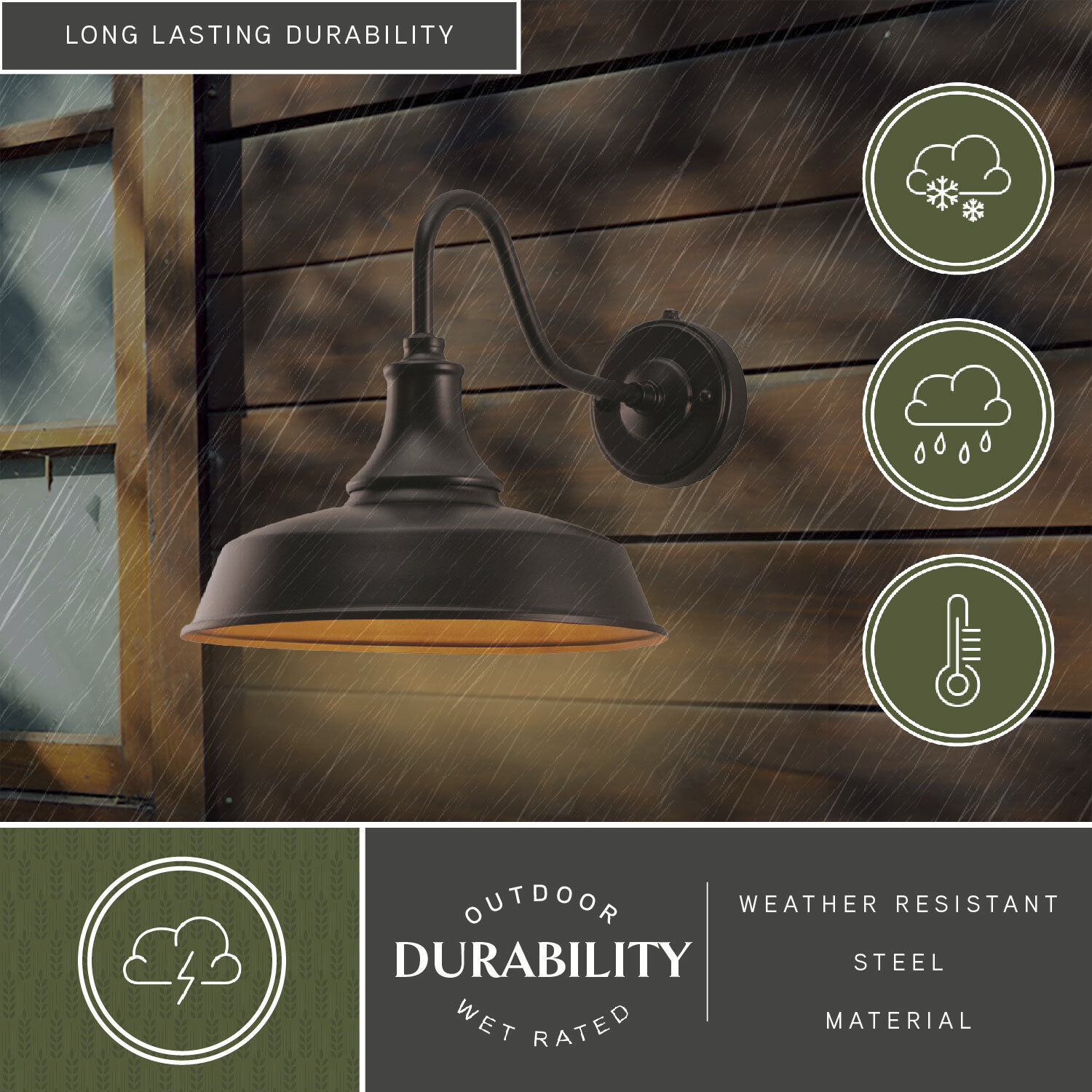 Dorado LED 9 inch Dark Bronze and Light Gold Outdoor Wall