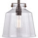 Milone LED 10 inch Textured Rustic Bronze Pendant Ceiling Light