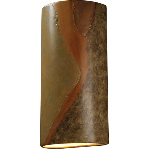 Ambiance Cylinder 2 Light 11 inch Antique Patina Wall Sconce Wall Light in Incandescent, Really Big