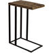 Union 24 X 17 inch Satin Black and Salvaged Wood Accent Table