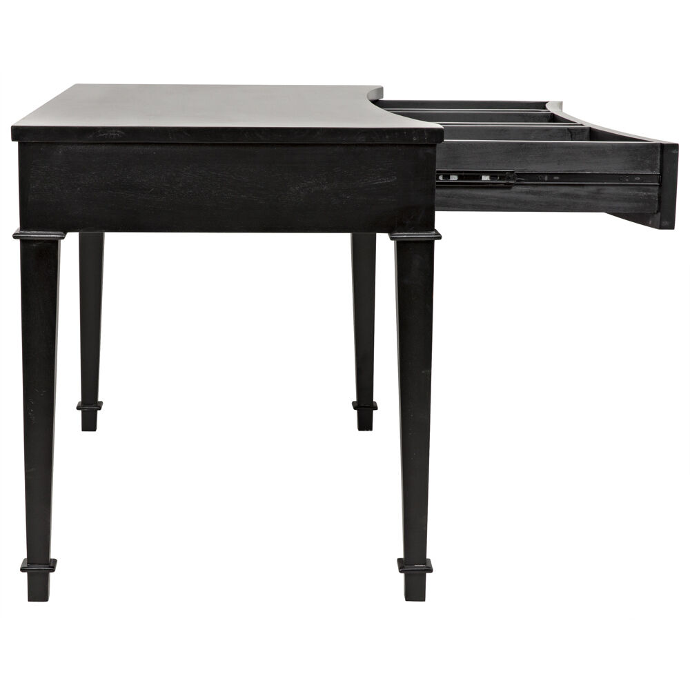 Curba 48 X 26 inch Hand Rubbed Black Desk