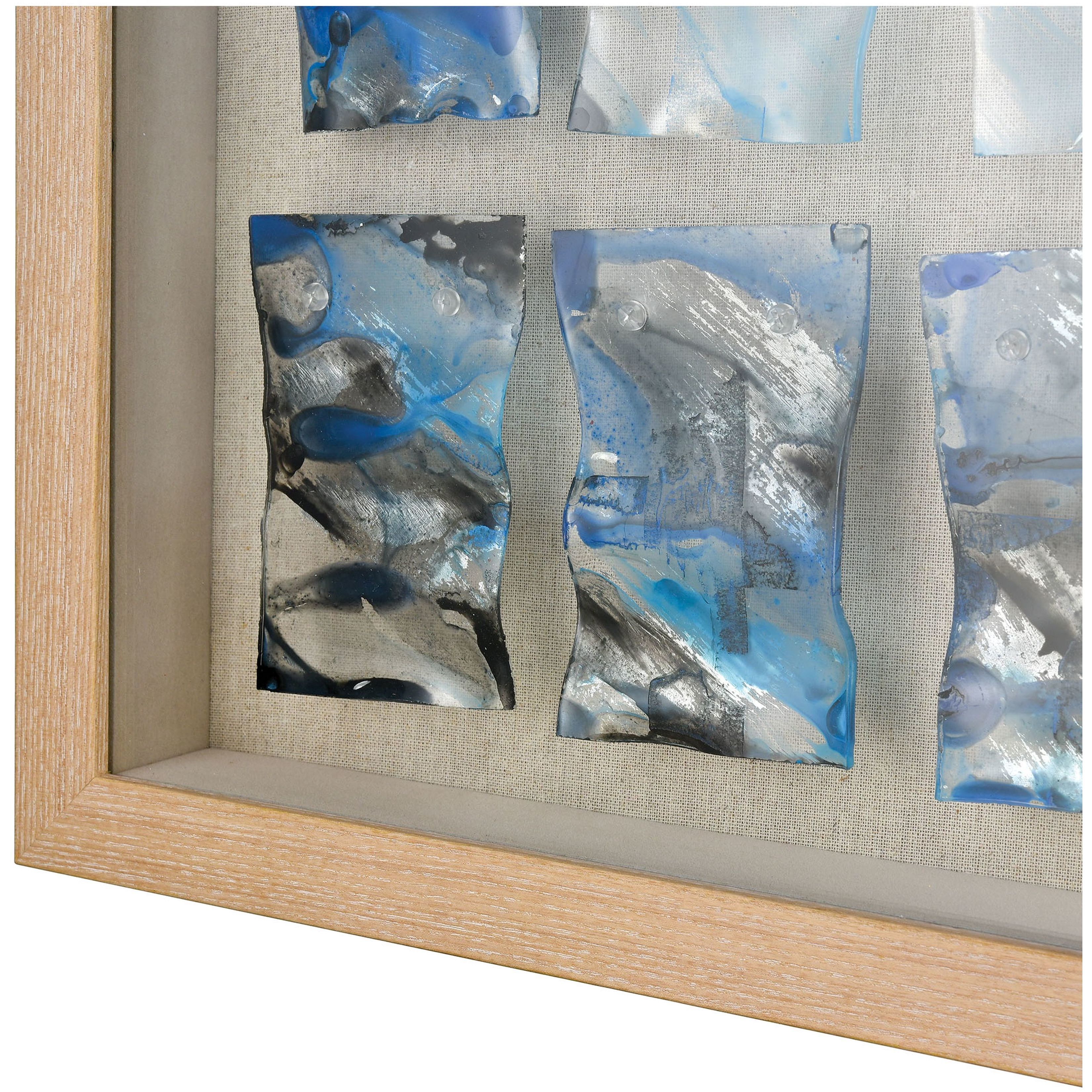 Glass Ocean Blue Wall Decor