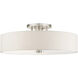 Meridian 6 Light 30 inch Brushed Nickel Semi Flush Ceiling Light