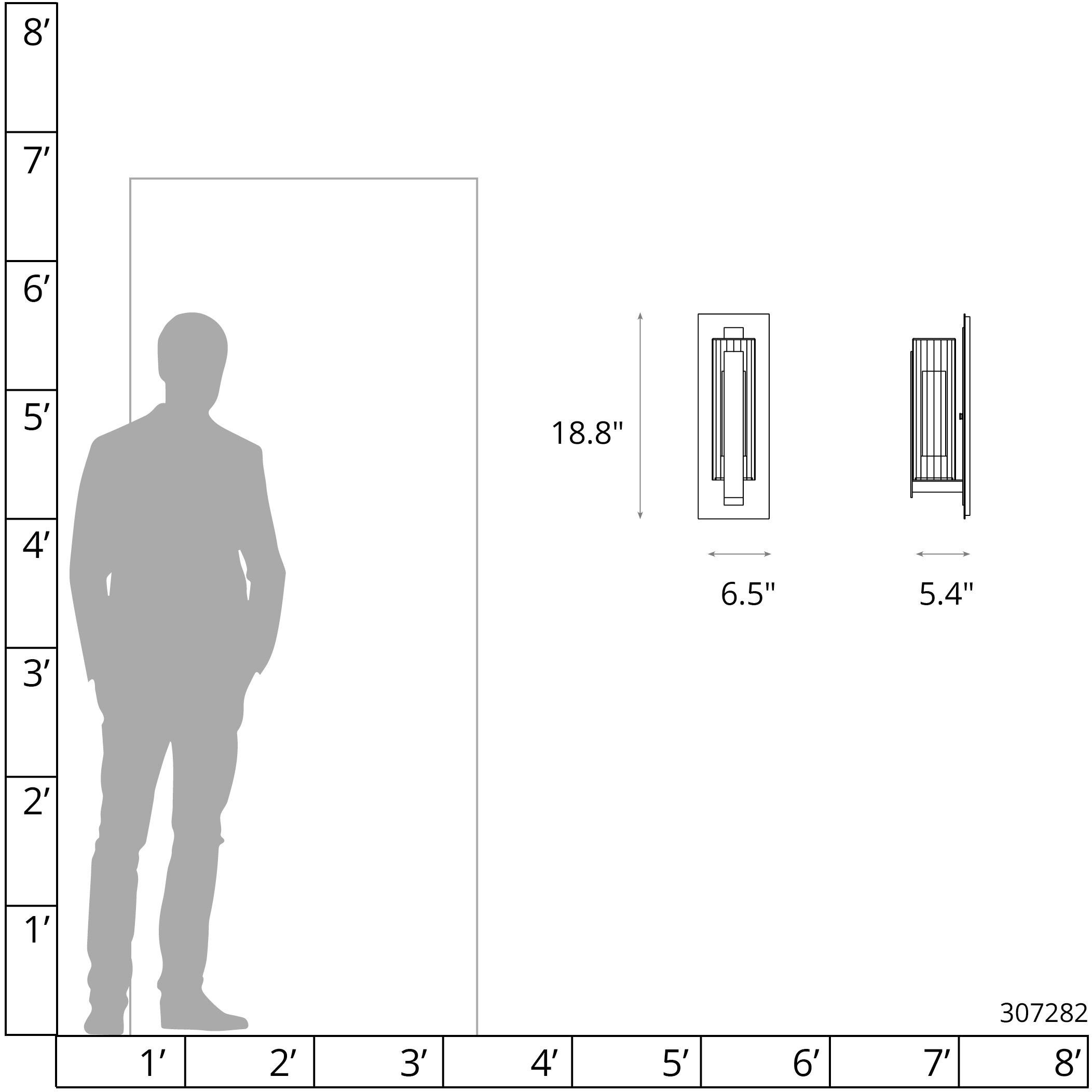 Vertical Bar 1 Light 18.8 inch Coastal Black Outdoor Sconce, Medium