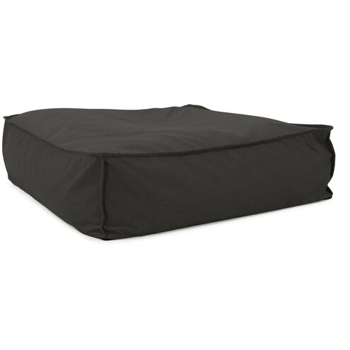 Seascape 12 inch Charcoal Outdoor Foot Pouf, Square