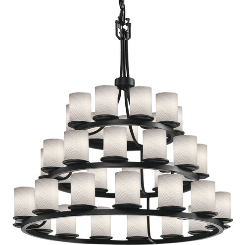 Fusion 36 Light 42 inch Dark Bronze Chandelier Ceiling Light in Incandescent, Opal Fusion