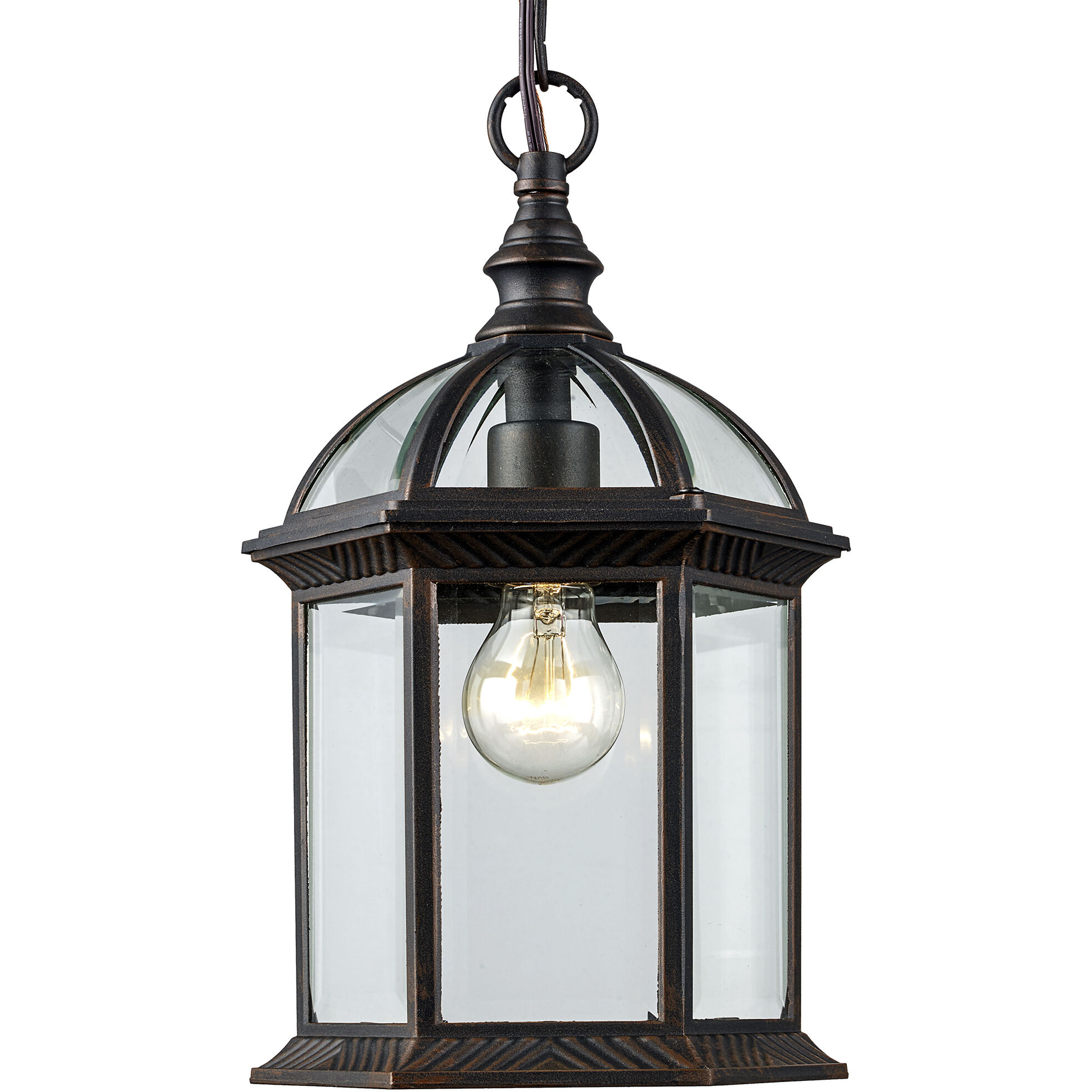 Wentworth 1 Light 7 inch Rust Outdoor Hanging Lantern