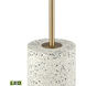 Trussed 63 inch 150.00 watt White with Aged Brass Floor Lamp Portable Light