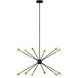 ED Ellen DeGeneres Jax 12 Light 38 inch Midnight Black Chandelier Ceiling Light