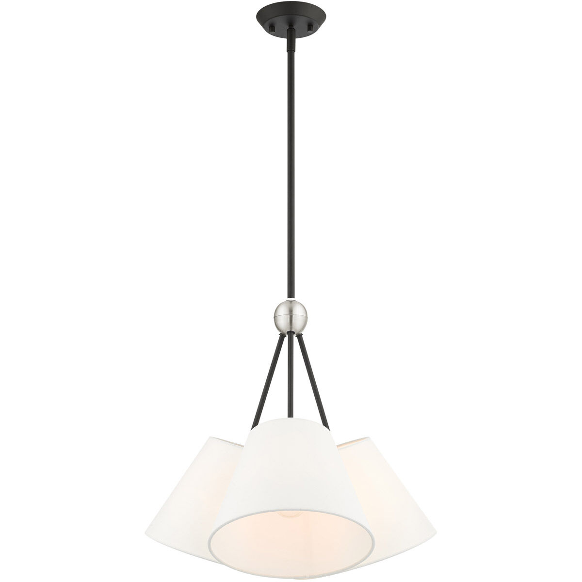 Prato 3 Light 21 inch Black Chandelier Ceiling Light