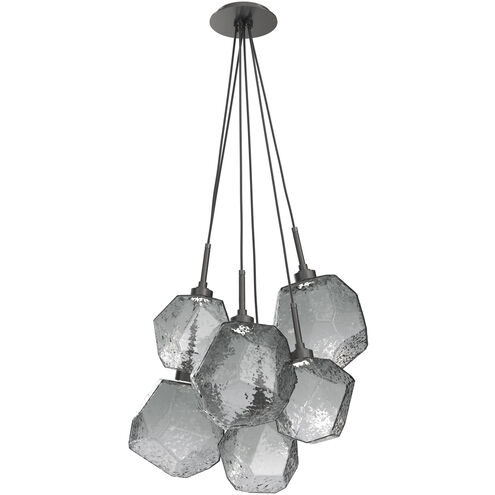 Gem LED 18 inch Graphite Chandelier Ceiling Light in Smoke, 2700K LED, Cluster