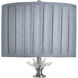 Cameron 30.5 inch 100 watt Lotus Silver and Blue Table Lamp Portable Light