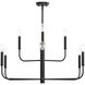 Reines 9 Light 32 inch Matte Black Chandelier Ceiling Light