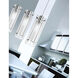 Pasha LED 5 inch Polished Chrome Pendant Ceiling Light in Clear/Frost Glass