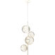 Gaia LED 16.6 inch Salt White Chandelier Ceiling Light, Twisted Vine