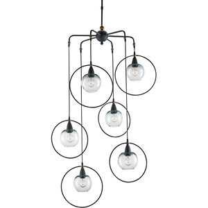 Moorsgate 6 Light 36 inch Blacksmith/Old Brass Pendant Ceiling Light