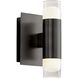 Alarum 2 Light 6 inch Black Sconce Wall Light