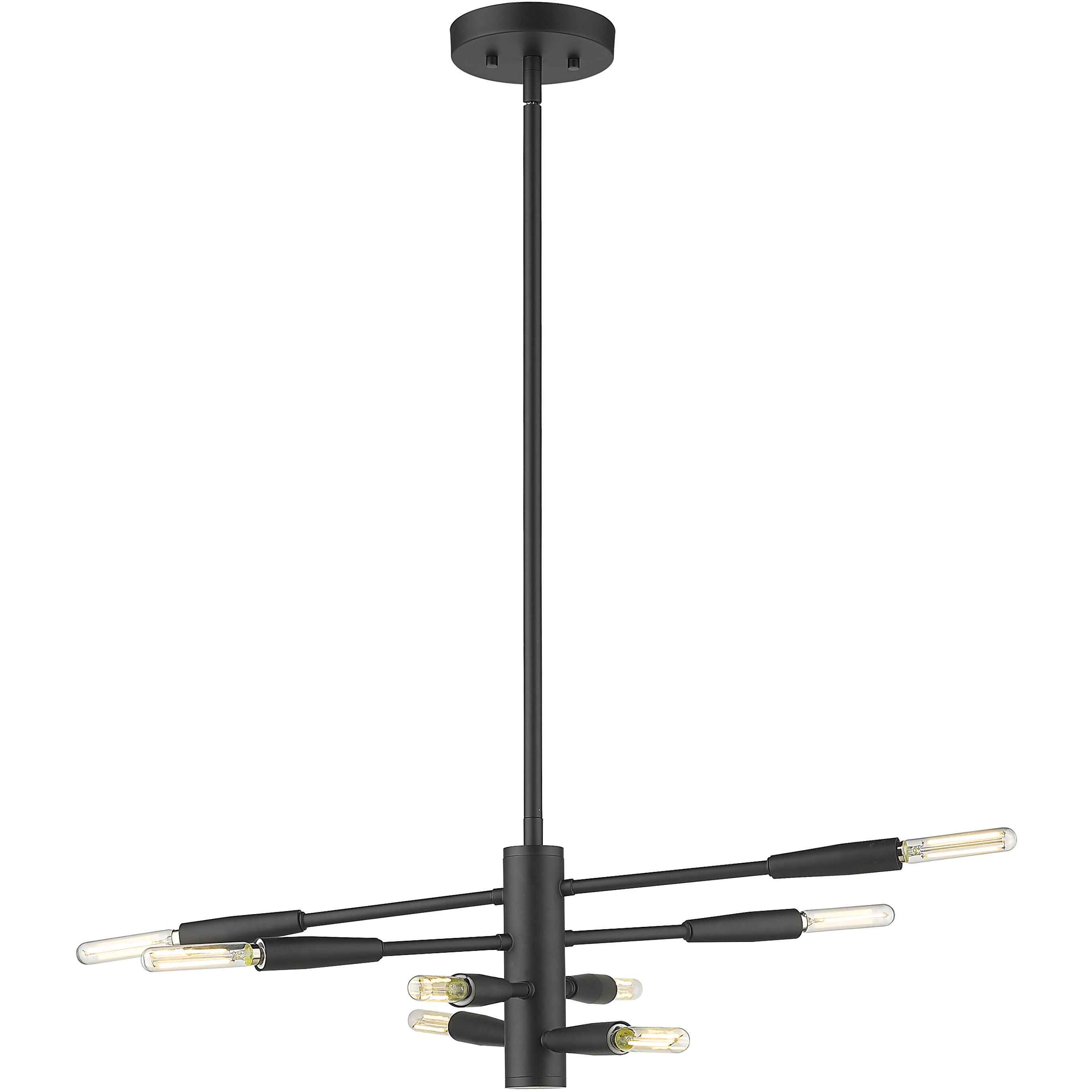 Ascension 8 Light 16 inch Matte Black Chandelier Ceiling Light