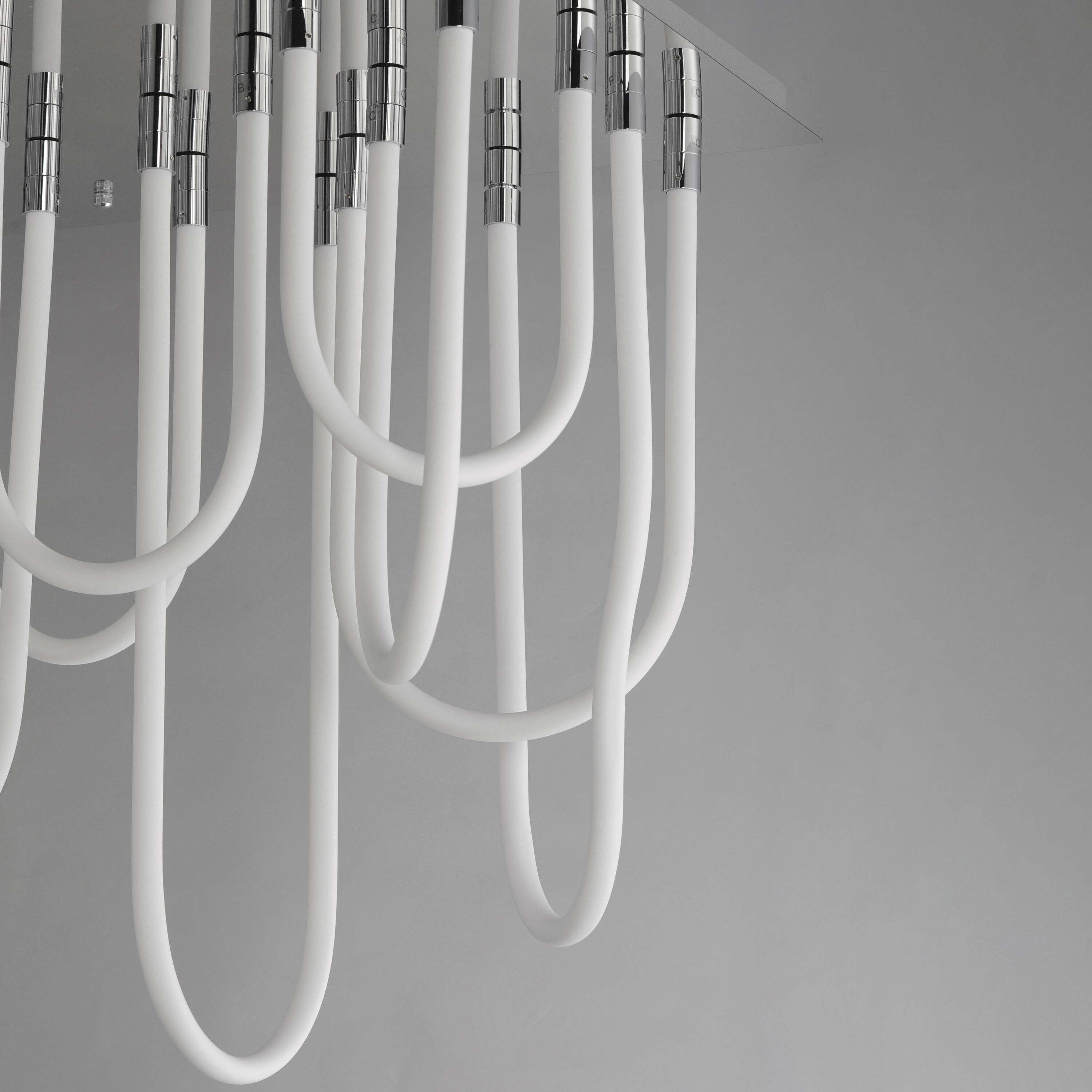 Soleil LED 20 inch Polished Chrome Flush Mount Chandelier Ceiling Light