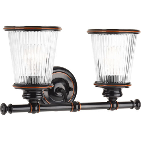 Radiance 2 Light 15 inch Rubbed Bronze Bath Vanity Wall Light