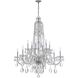 Traditional Crystal 12 Light 37.5 inch Polished Chrome Chandelier Ceiling Light in Clear Spectra