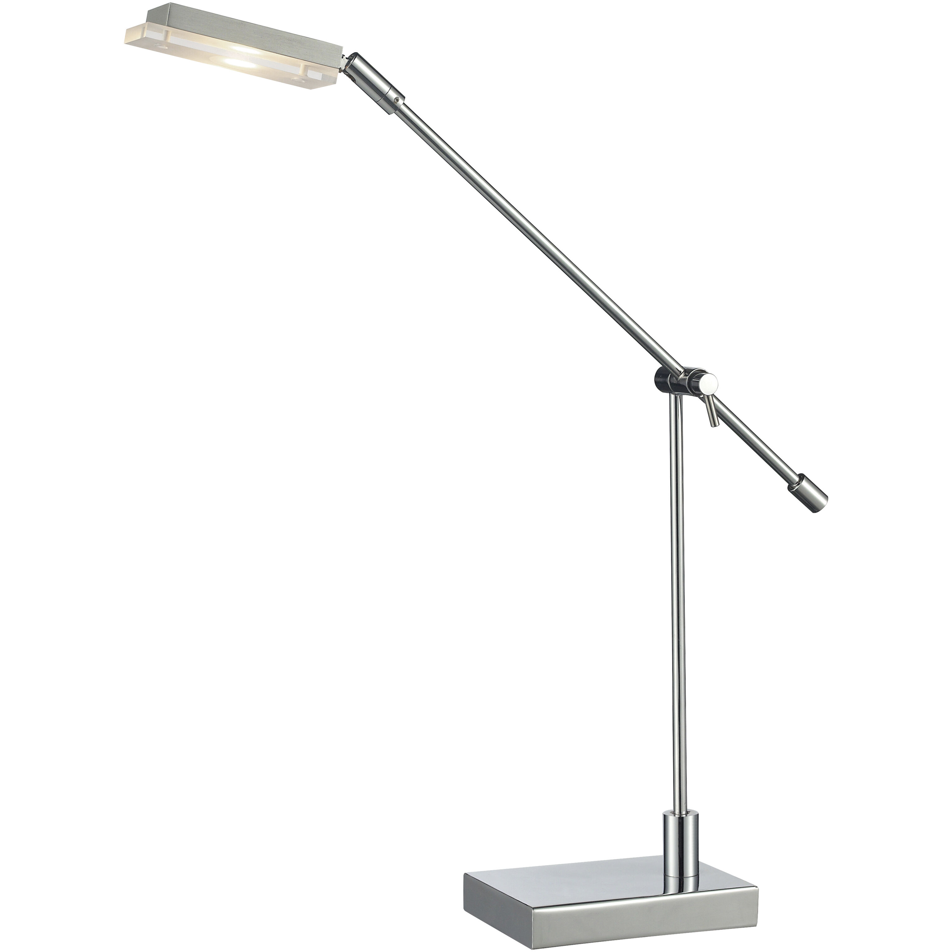 Bibliotheque 26 inch 5 watt Polished Chrome Desk Lamp Portable Light