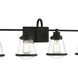 Mannsdale 4 Light 33 inch Coal Bath Vanity Wall Light