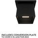 Downtown LED 3.5 inch Black Outdoor Flush Mount in 3000K, dweLED
