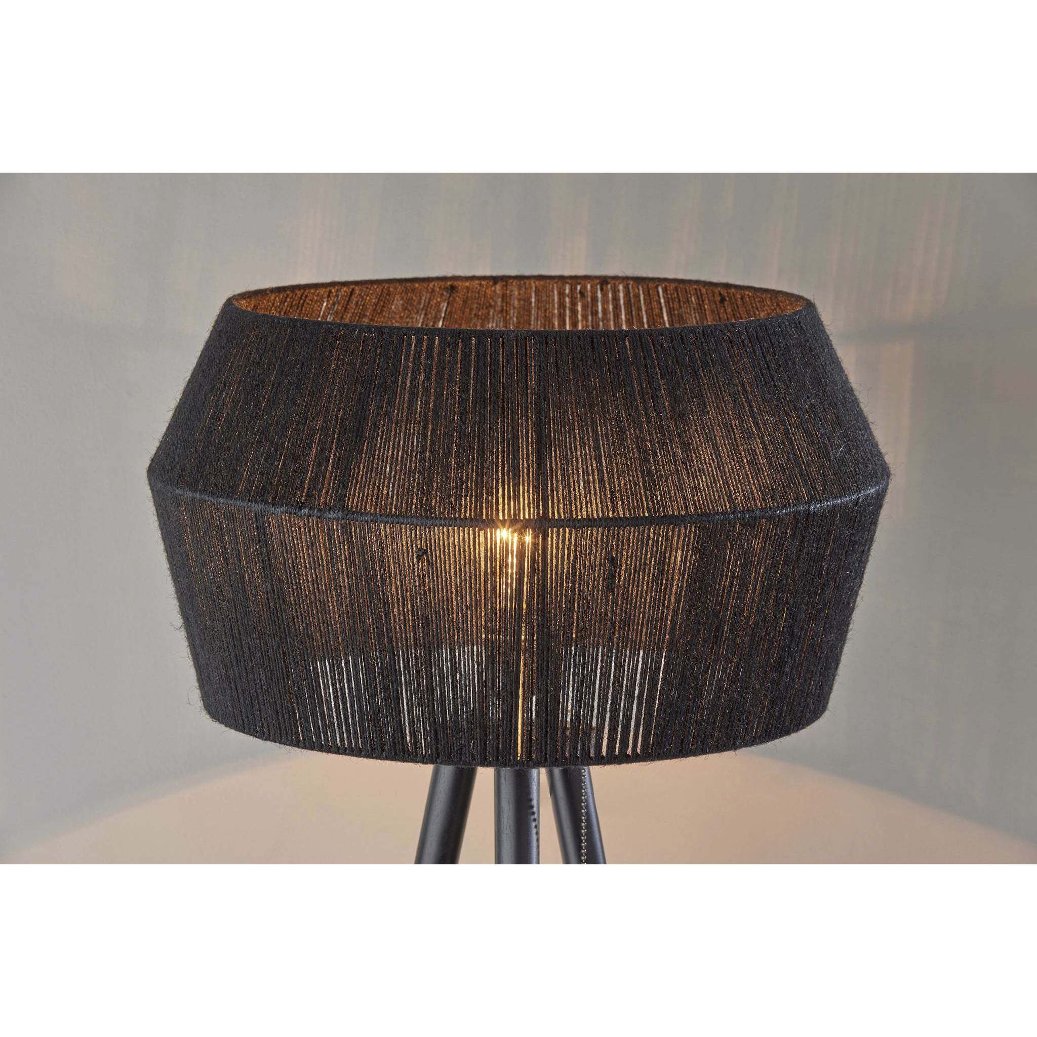 Montana 61 inch 150.00 watt Black Wood Floor Lamp Portable Light