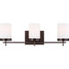 Reading 3 Light 24 inch Brushed Oil Rubbed Bronze Bath Vanity Wall Light