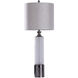 Walsall 13 inch 150 watt Clear and Steel Table Lamp Portable Light