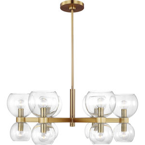 kate spade new york Londyn 6 Light 28 inch Burnished Brass with Clear Glass Chandelier Ceiling Light