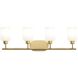 Reines 4 Light 31.75 inch Brushed Gold Bath Vanity Wall Light